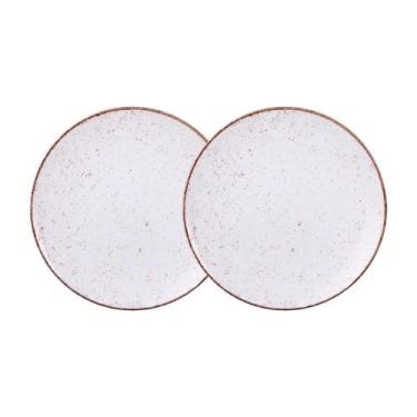 Imagem de Jogo de Pratos Rasos Grande Rústico 2 Peças 28cm Porcelana Tramontina