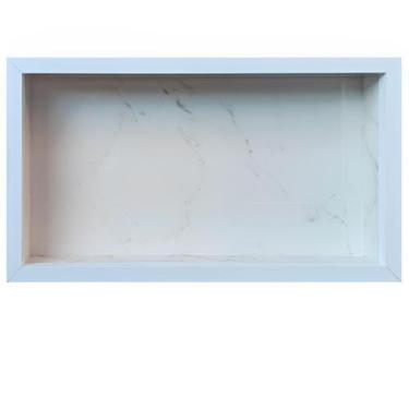 Imagem de Nicho de Porcelanato Branco Santorine Polido 60x32cmEmbutir Banheiro -