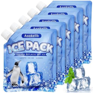 Imagem de Bolsas de gelo reutilizáveis 2025 para refrigerador, Aookellb de longa duração em gel para refrigeradores, bolsas frias para bolsas térmicas, lancheira, bolsa térmica, mantém os alimentos frescos