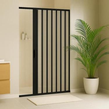 Imagem de Box Sanfonado Pvc 100 Cm X 185 Cm Preto translucido - ON Shop