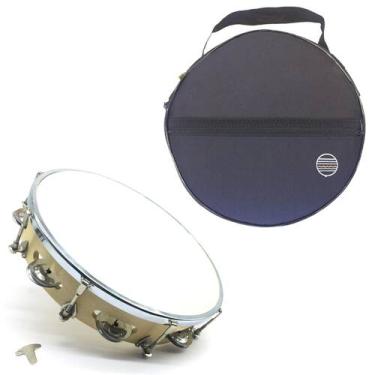 Imagem de KIT Pandeiro Profissional 10'' Pele Couro + BAG SUPER LUXO - MXP