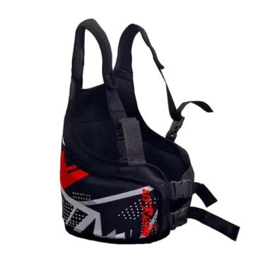 Imagem de JicSuXi Colete protetor de costela para kart adulto, acessório ajustável, respirável, versátil, confortável, ergonômico, protetor de peito para kart, Vermelho