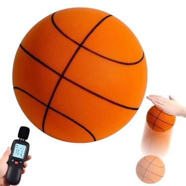 Imagem de Bola de basquete silenciosa – Tamanho 7 (74,5 cm), bola de espuma e silenciosa atualizada, para drible silencioso e treinamento interno, bola de espuma de poliuretano profissional – sensação real de