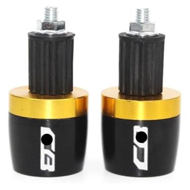 Imagem de Punhos de guidão de motocicleta, extremidades de barra, tampão compatível com CB125R CB150R CB190R CB250R CB300R CB400 CB500X CB500R (A-amarelo)