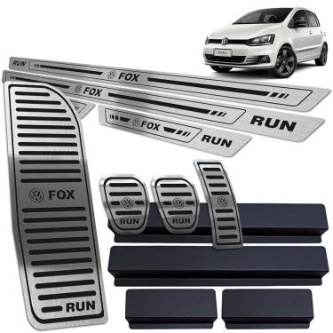 Imagem de Soleira Pedaleira Manual Descanso Fox Run 2016 a 17 Preto BR