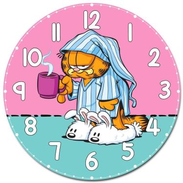 Imagem de Relógio de Parede Garfield Decoração - Relógio Personalizado