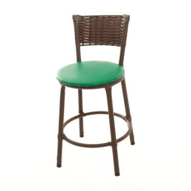 Imagem de Banqueta Baixa Encapada Junco ARGILA Area Gourmet - ESPAÇO JUNCO, Verd