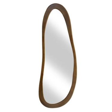 Imagem de Espelho Decorativo Oval Corpo Inteiro 50x130cm Emoldurado para Sala Co