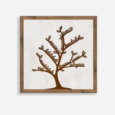 Imagem de Quadro Rústico Fruto do Espírito - Artesanato em Madeira - Arks Presen