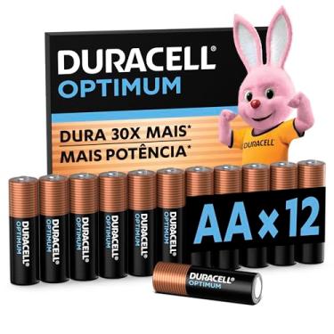 Imagem de Duracell Pilha Optimum AA Pequena Com 12 Unidades – Dura até 30x Mais – Ideal para Controle Xbox™, Brinquedos e Lanternas