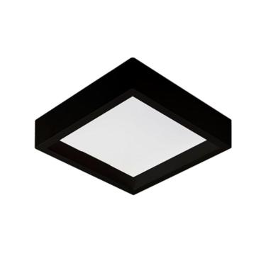 Imagem de Painel Led Quadrado 28x28cm 24W Preto Fosco