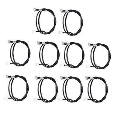 Imagem de 10 peças de termistor NTC, sensor de temperatura de resposta rápida, sonda digital de medição de temperatura, terminal de conector prensado a frio, 500 mm (50K B3950)