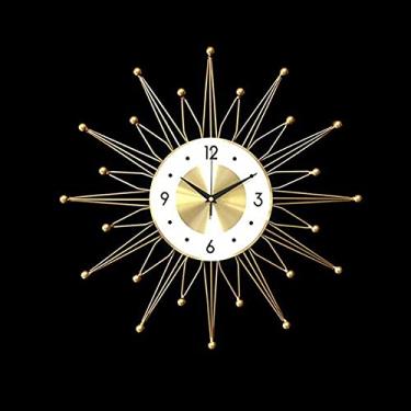 Imagem de ZYHSIJOBAS Relógio de parede decorativo nórdico para sala de estar, relógio atmosférico, moderno, minimalista, personalidade, criativo, moda, decoração de casa, tabelas de parede