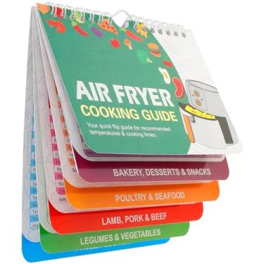 Imagem de Receitas de fritadeira de ar magnético, Keto, guia alimentar, papel, panela de pressão, receitas, multifuncional, fritadeira, folheto, guia de culinária, portátil, para cozinha, 17,8 x 15,2 cm