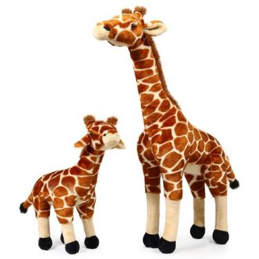 Imagem de Conjunto de bichos de pelúcia Ice King Bear Giraffe Mamãe e Baby