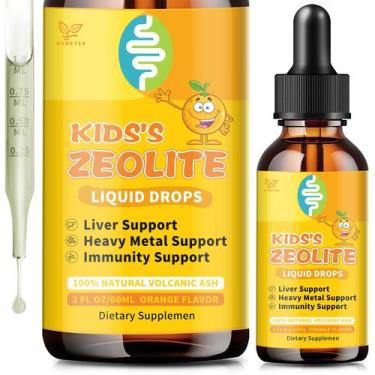 Imagem de Suplemento Zeolite Drops Hudetex Kids com sabor de laranja de 60 ml