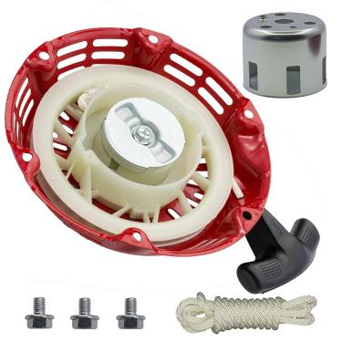 Imagem de Seentech Conjunto de acionador de partida de recuo com copo de polia – Serve para motores pequenos de 196cc 208cc 212cc 224cc 5,5HP 6,5HP para geradores, bombas de água, lavouras e equipamentos