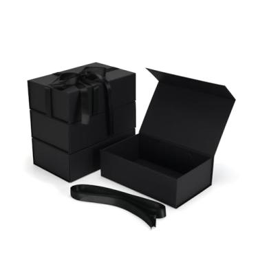 Imagem de Ditwis Caixas de presente pretas 24 x 15 x 7 cm