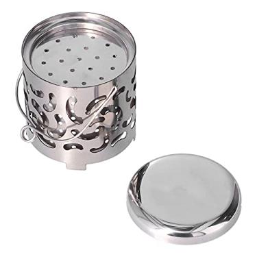 Imagem de Mini aquecedor de acampamento, mini aquecedor externo de aço inoxidável fogão de acampamento tampa de aquecimento portátil tampa de fogão de aquecimento para mochila piquenique caminhada churrasco de