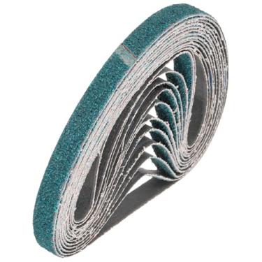 Imagem de HARFINGTON Correias de lixamento de 1/2 x 12 polegadas, 16 peças 40/60/80/120 grãos de zircônia abrasiva lixadeira cinto lixa para marcenaria, polimento de metal, afiador de facas