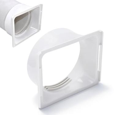 Imagem de Jeanoko Adaptador de janela conector A C, acoplador de mangueira de escape de ar condicionado, design de rosca universal, ABS quadrado a redondo, adaptador de mangueira de duto de exaustão portátil