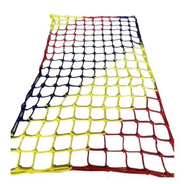 Imagem de Rede de segurança para crianças, escada antiqueda, proteção de varanda, escalada, corda de tecelagem de nylon colorido, anti-escape para animais de estimação (8 mm x 8 cm, 1 x 10 m/3,3 x 32,9 m)