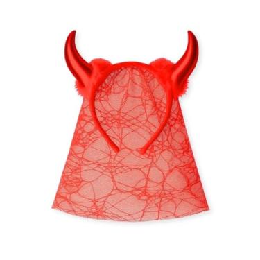 Imagem de 01 Tiara Diabinha Halloween Festa Fantasia Dia das Bruxas