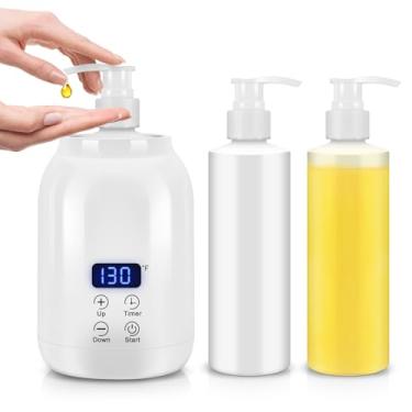 Imagem de Gugxiom Aquecedor De Óleo Massagem, Loção Com Display Led Para Frascos Individuais, Mesa Controle Temperatura E 2 Creme (Plugue Americano)