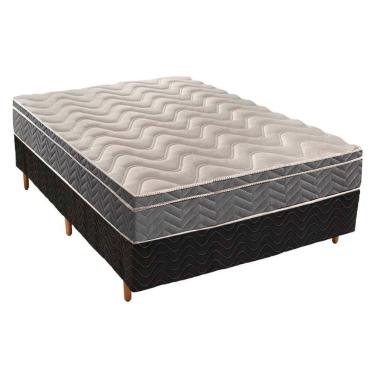 Imagem de  Cama Box Casal: Colchão Espuma Paropas D45/EP Anatômico Confort Mega Firme + Base CRC...
