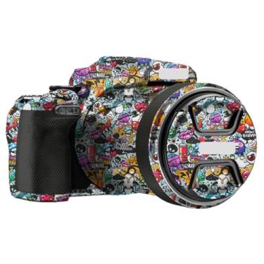 Imagem de COOLPIX P1100 Película protetora de vinil antirriscos para câmera película protetora de vinil capa de decalques para Nikon COOLPIX P1100 (Graffiti White)