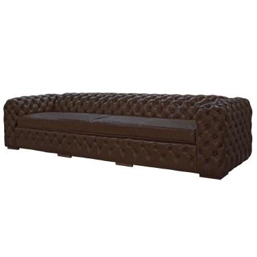 Imagem de Sofá 4 Lugares Astúria 260cm Couro Natural Conhaque