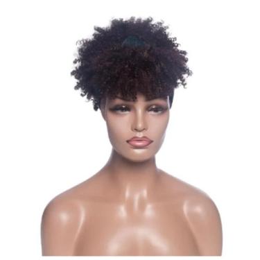 Imagem de Peruca Lace Wig C Franja Fibra Orgânica Curta 20cm Cacheada - bbless, 
