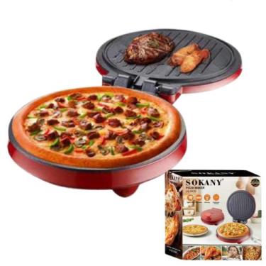 Imagem de Maquina Multiuso Assar Pizza Broto Churrasco Panela Elétrica - bbless