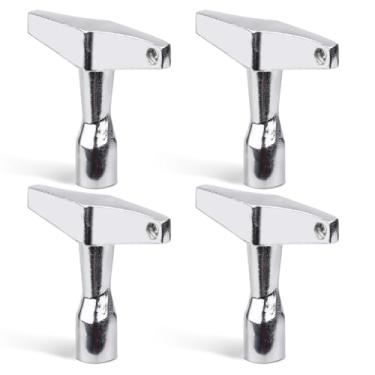 Imagem de Ferramenta de chave de tambor de 4 peças, afinador de bateria, afinador de tambor para afinação de tambor com alça ergonômica para bateria acústica e eletrônica, ferramenta de chave de metal