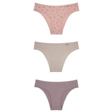 Imagem de Kit/3 Calcinha DelRio 51364 Biquíni Cotton T. P/GG, P, K12, Pêssego, E