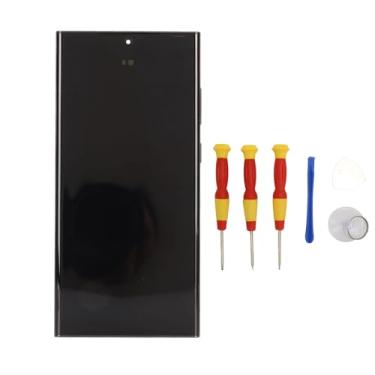 Imagem de Generic Tela sensível ao toque digitalizador de telefone, conjunto de substituição com moldura para S23 Ultra S918U W versão EUA, inspeção profissional, inclui kit de ferramentas de reparo,