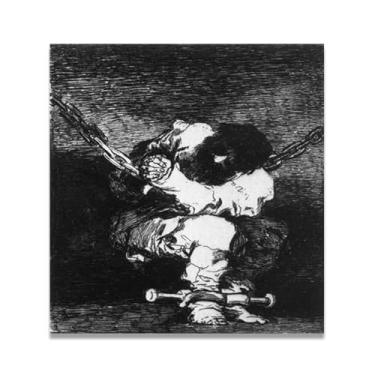 Imagem de LKXGRRSFG Imprisonment And CrimeFrancisco De Goya Impressão em tela romântica espanhola - Obra-prima do influente pintor romântico 80 x 104 cm sem moldura