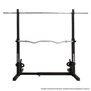 Imagem de Suporte Cavalete Ajustável Athletic 120kg Para Agachamento Supino Semi- Casa Condomínio