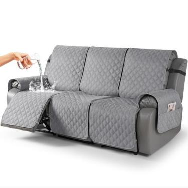 Imagem de Capa de sofá reclinável TAOCOCO impermeável 195 cm de 3 lugares