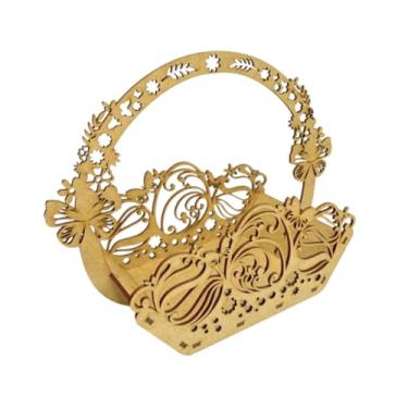 Imagem de Cesta MDF Ovos com Alça Decorativa Artesanato Decoração Lembrancinha Enfeite