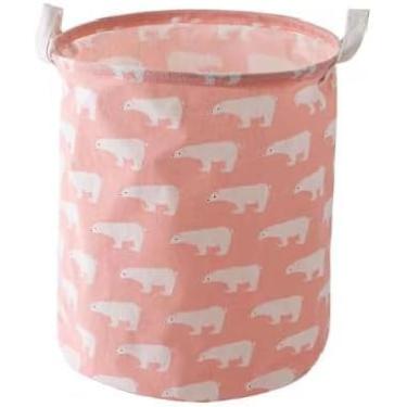 Imagem de Cesto Organizador Multiuso 40L Versátil para Roupa Suja, Brinquedos, Quarto, Banheiro ou Lavanderia (Urso)