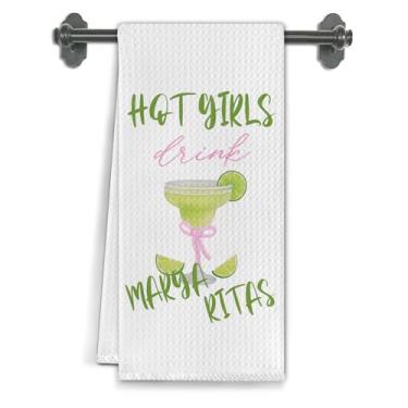 Imagem de Elefeltclave Margarita Presentes Toalhas de cozinha, presentes para amantes de Margarita Toalhas de prato de chá para decoração de carrinho de cozinha, presente de coquetel para mulheres, toalha de