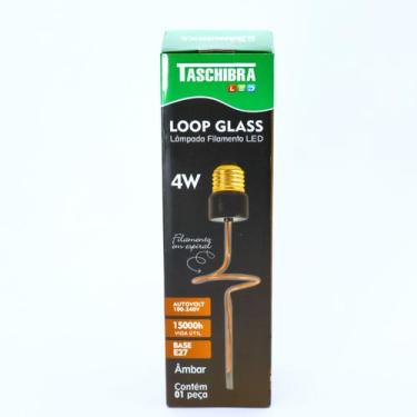 Imagem de Lâmpada LED Filamento Loop Glass 4W Âmbar E27 - Taschibra