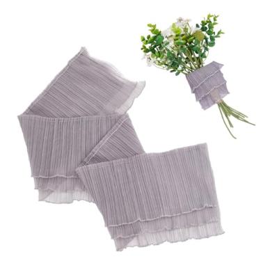 Imagem de letsinstyle Acabamento de tecido de renda cinza com babados de 1 jarda, fita de chiffon de renda de tule plissado, borda plissada de tule para decoração de costura artesanal, aparar decoração DIY