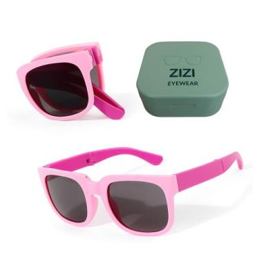 Imagem de Óculos de Sol Infantil dobrável ZIZI EYEWEAR - Uv400 + Estojo, ROSA