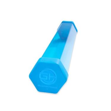 Imagem de GamerMats Playmat Hex Tube, Won't Roll Off Surface, Protective Case for TCG MTG Play Mat, GameHead Desk Mat, Artwork & Poster Storage with 2 Silicone Caps, 15 Inch, Blue