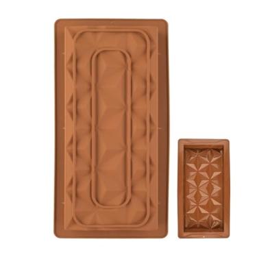 Imagem de Shakven Moldes para barras de chocolate, moldes para doces de chocolate | Moldes profundos de silicone para barra de chocolate | Moldes antiaderentes para doces, moldes grossos para barras de cereais