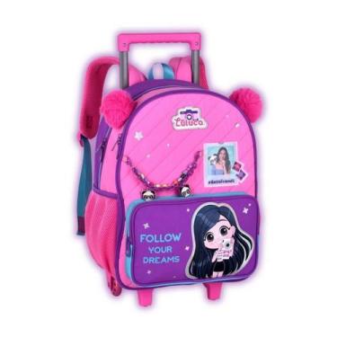 Imagem de Mochila Luluca Rodinhas Infantil Meninas Pandinhas Youtuber - Clio Sty