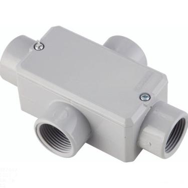 Imagem de Condulete fixo 3/4" tipo "X" - com tampa / rosca BSP / com pintura ele
