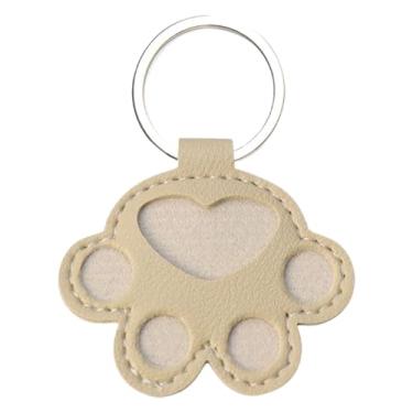 Imagem de Chaveiros colecionadores de pelo de cachorro – lindos porta-chaves de couro em forma de pata de gato | Porta-chaves compactos pingente para filha, família, amiga, irmã, namorada, amigas, adolescentes